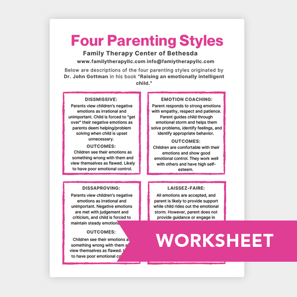 Worksheets for Parents - Four Parenting Styles